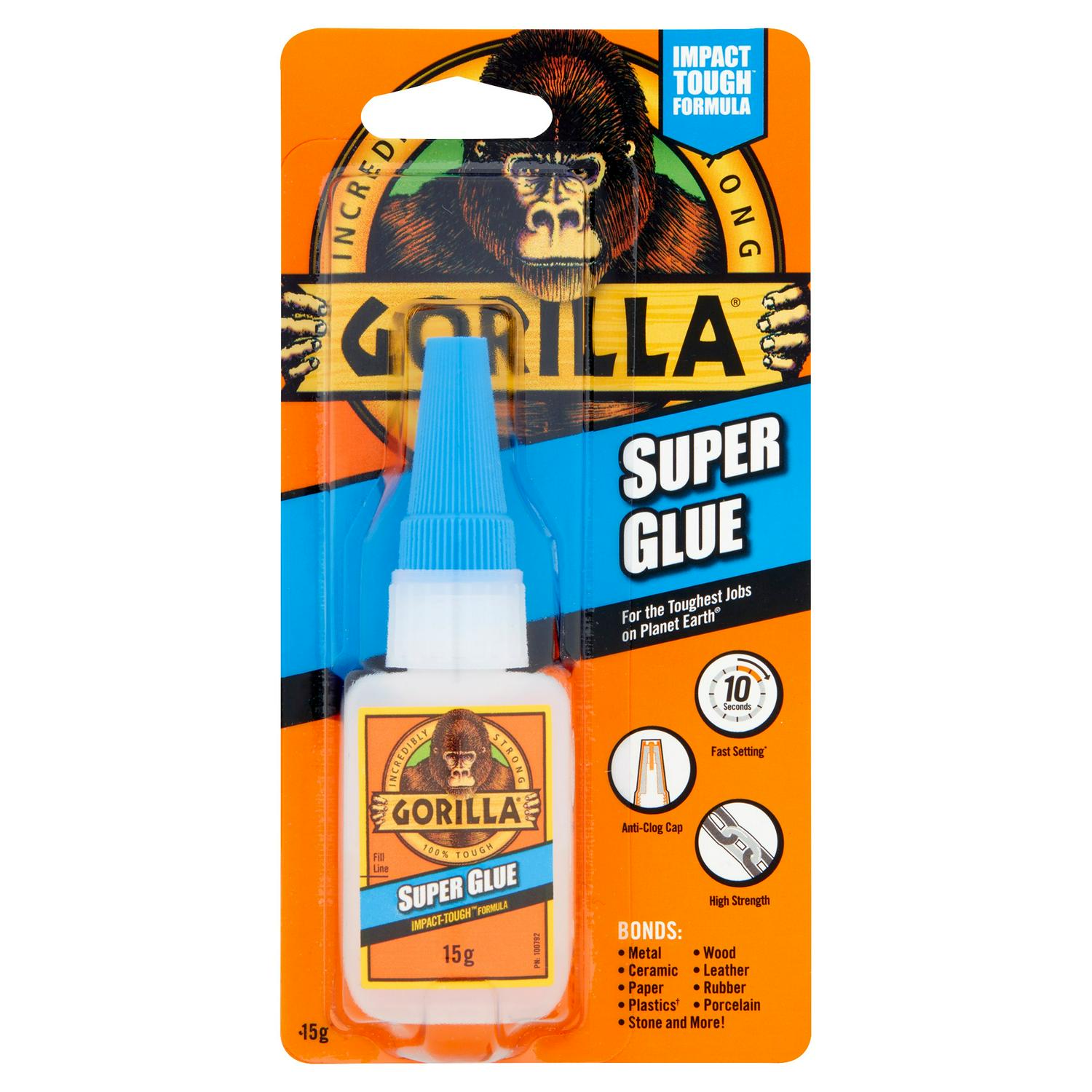 Gorilla Superglue adhesive tube 15g, UK version