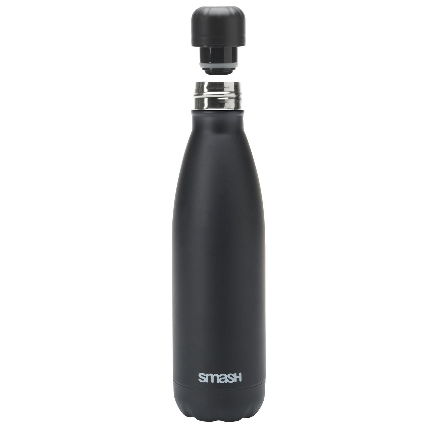Smash Black Stainless Steel Bottle - 500ml