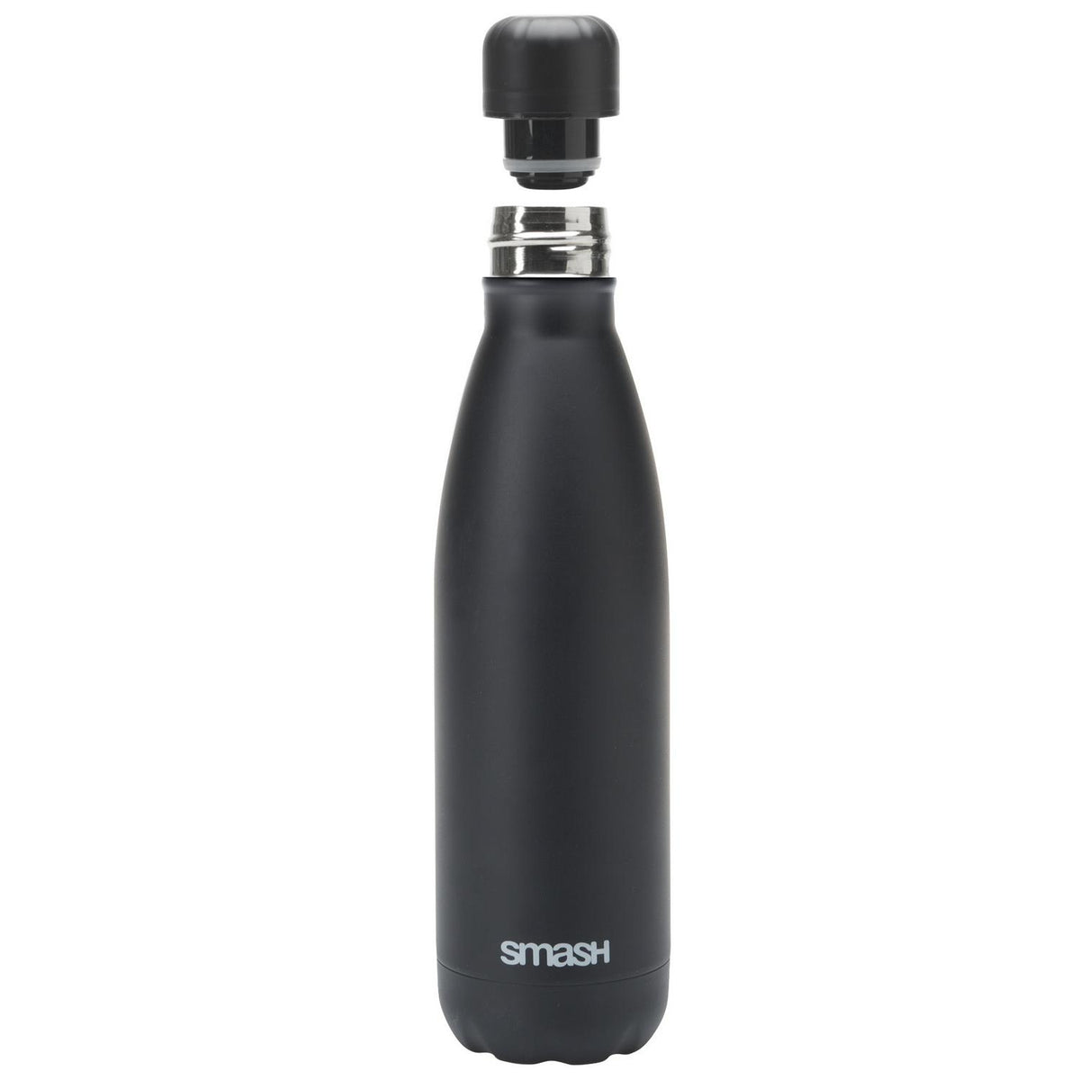 Smash Black Stainless Steel Bottle - 500ml