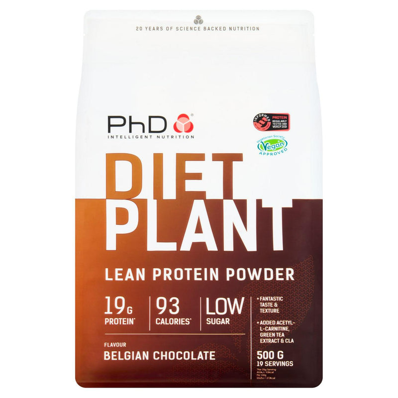 PhD Diet Plant Protein Powder Belgian Chocolate 500g (British brand)