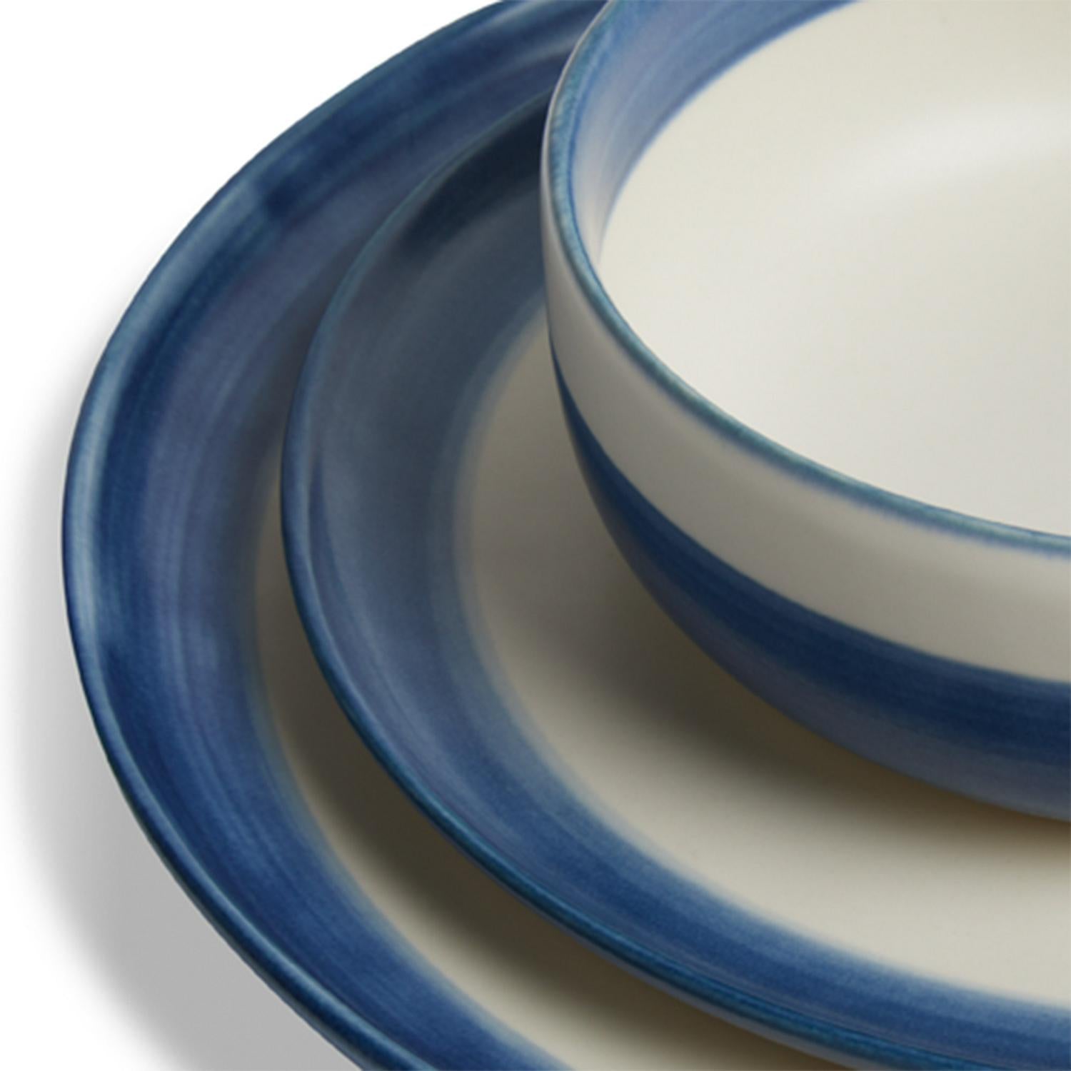 Habitat 12pc blue stoneware dinner set, UK version