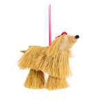Habitat gold fringe coat dog Christmas decoration 10x11x3 cm, UK version