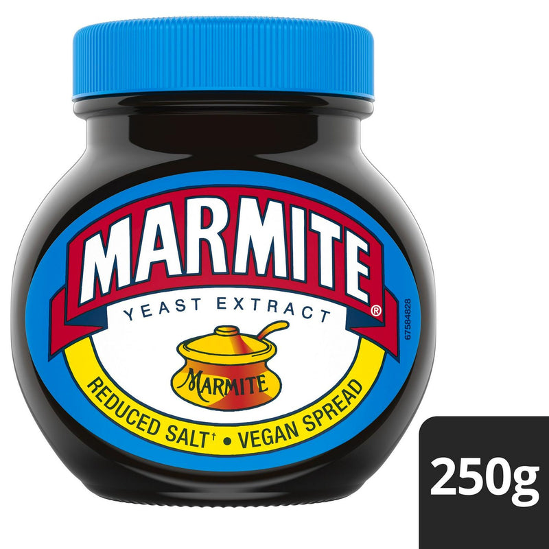 Marmite Reduced Salt Yeast Extract Spread 250g, imported from the UK
