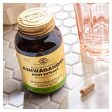 Solgar ashwagandha root extract food supplement vegetable capsules 60 count (British brand)