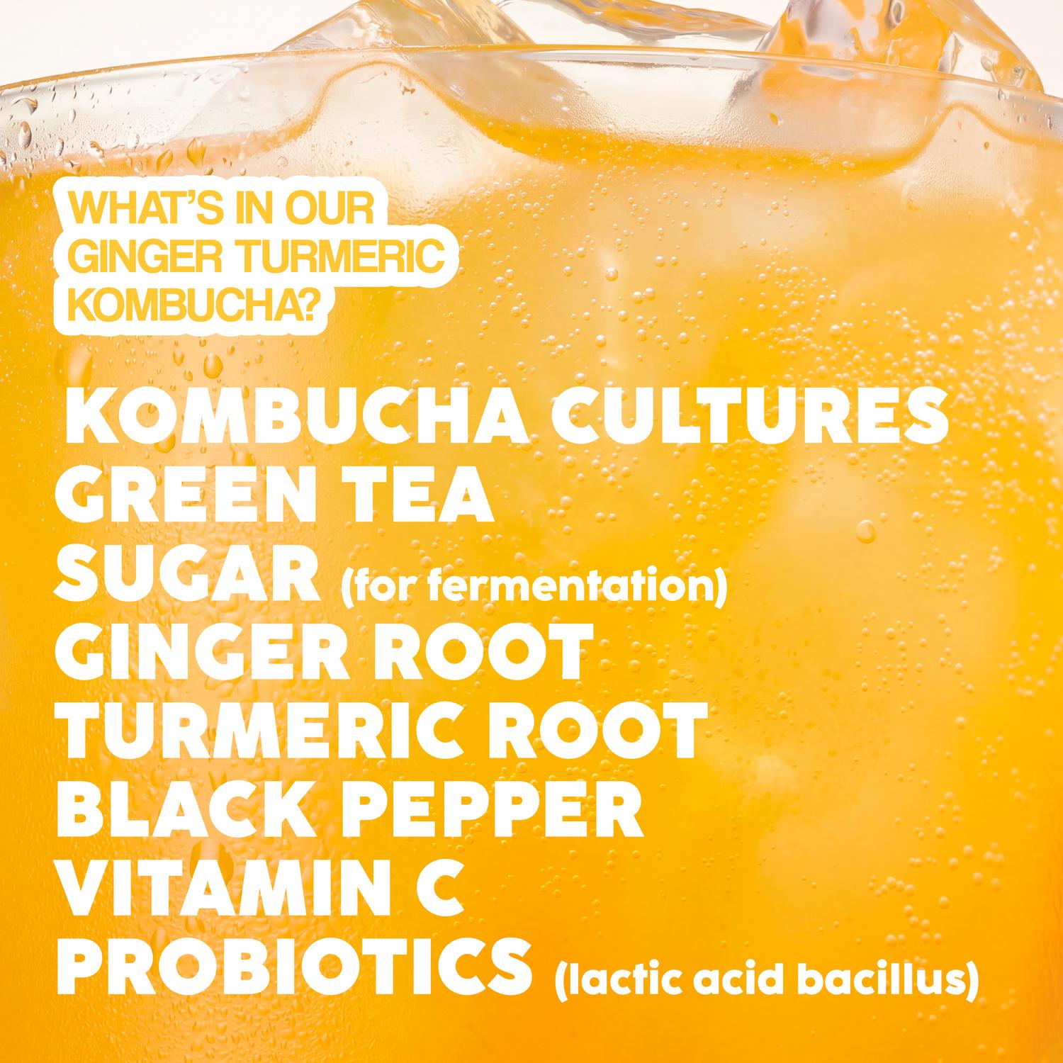 Fix8 Kombucha Ginger Turmeric Live Sparkling Soda 25cl