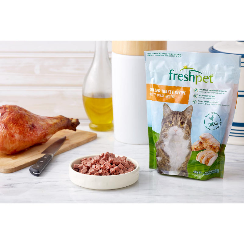 Freshpet Grilled Turkey Recipe cat food 400g - British product