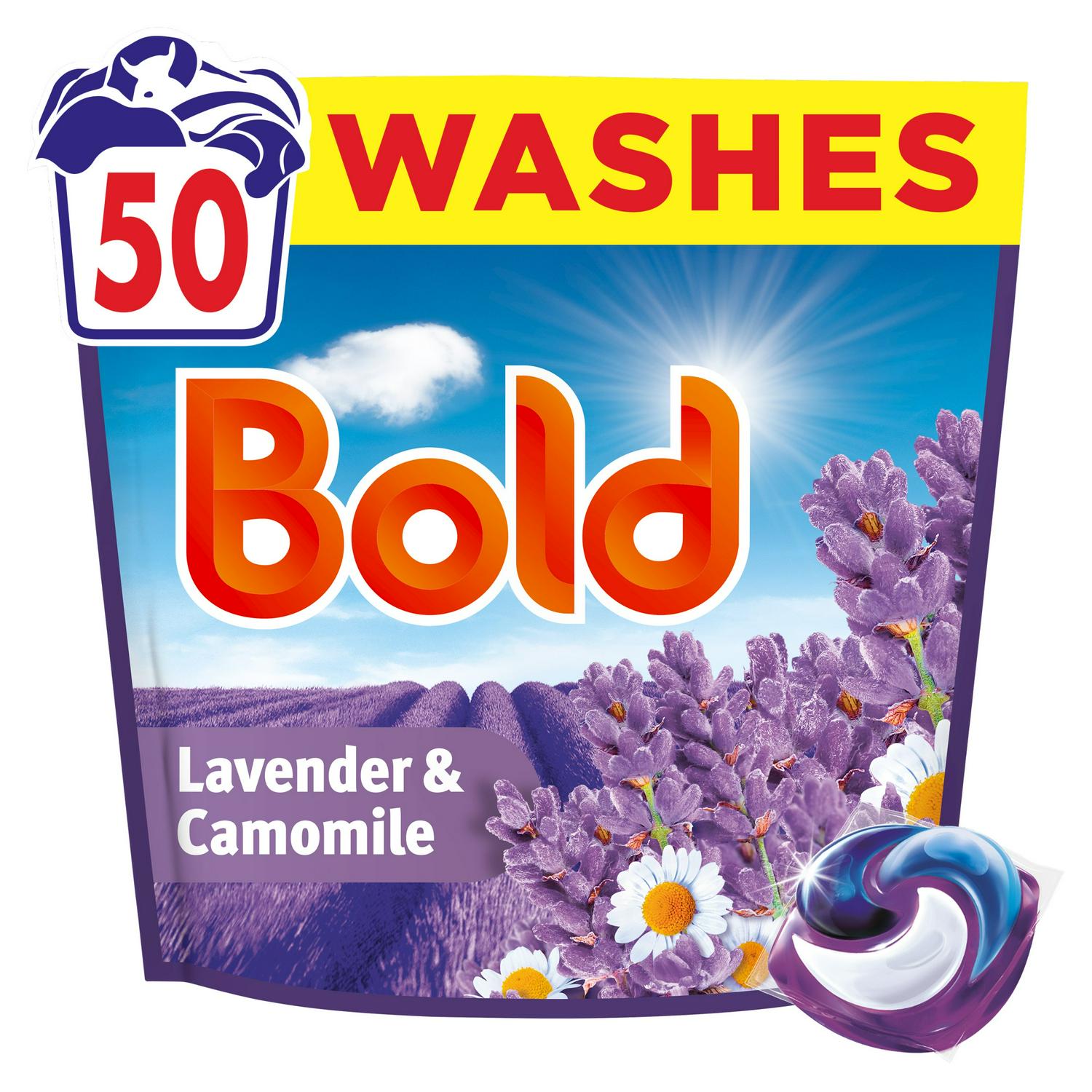 Bold Washing Capsules Lavender Camomile 50 Washes - British product
