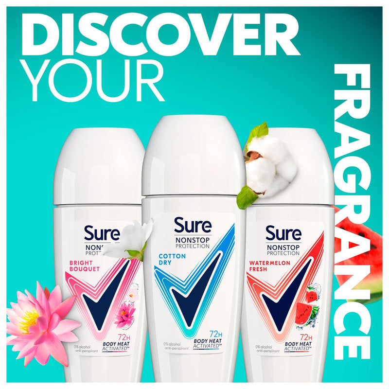 Sure Women Anti-Perspirant Deodorant Nonstop Cotton Dry 50ml (British brand)