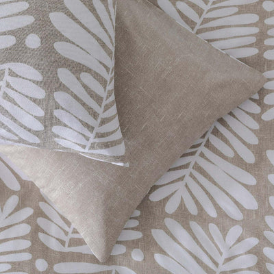 Habitat Cotton Paper Cut Leaf Brown Wende-Doppelbettbezug