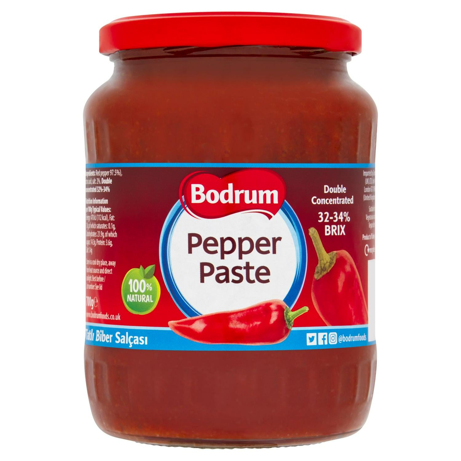 Bodrum red pepper paste 700g - British product
