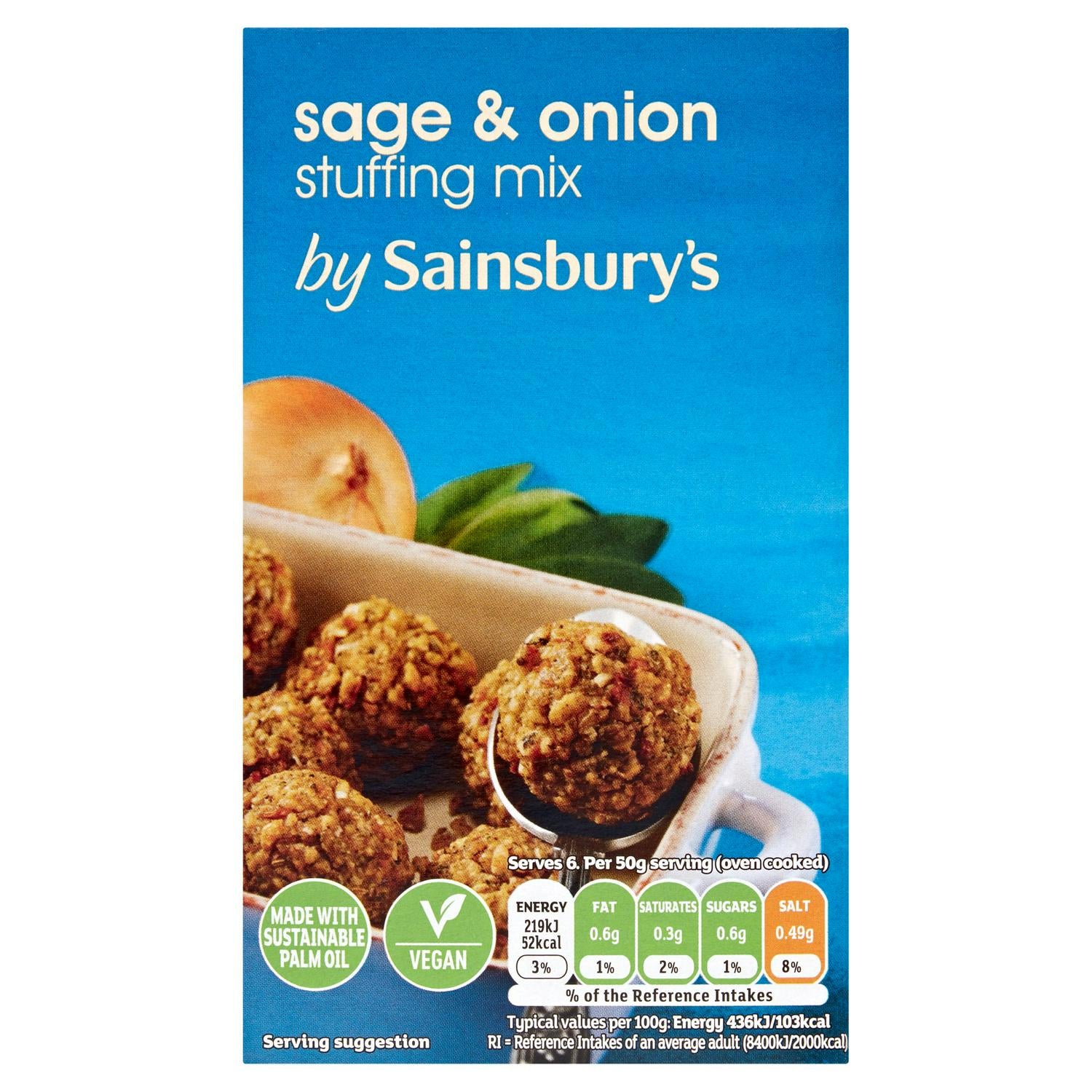 Sainsbury's Sage Onion stuffing mix 85g (British brand)