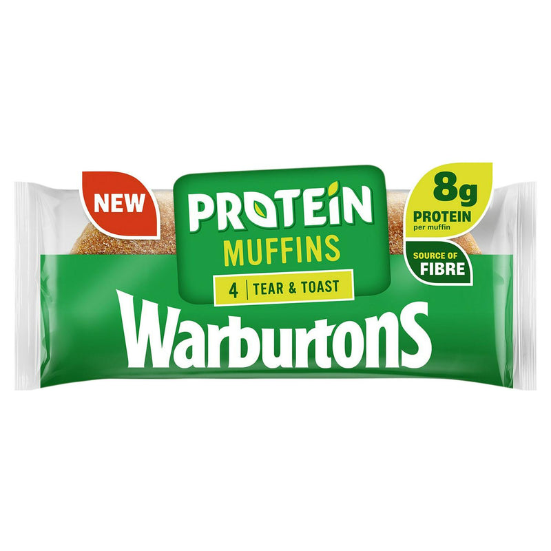 Warburtons protein muffins 4 pack, imported from the UK