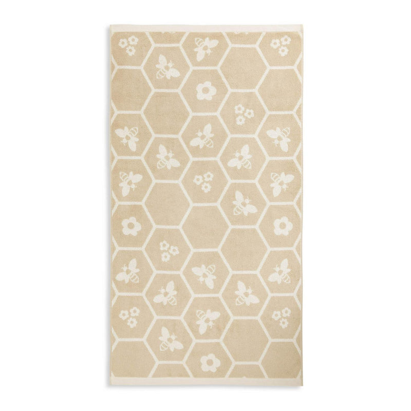 100% Cotton Floral Bee Towel Set with Face Cloths, Hand Towel, Bath Towel, and Bath Sheet