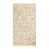 100% Cotton Floral Bee Towel Set with Face Cloths, Hand Towel, Bath Towel, and Bath Sheet