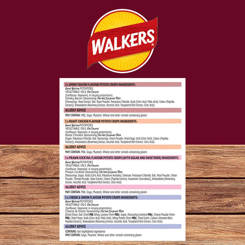 Walkers Meaty Variety Multipack 20 x 25g (British brand)