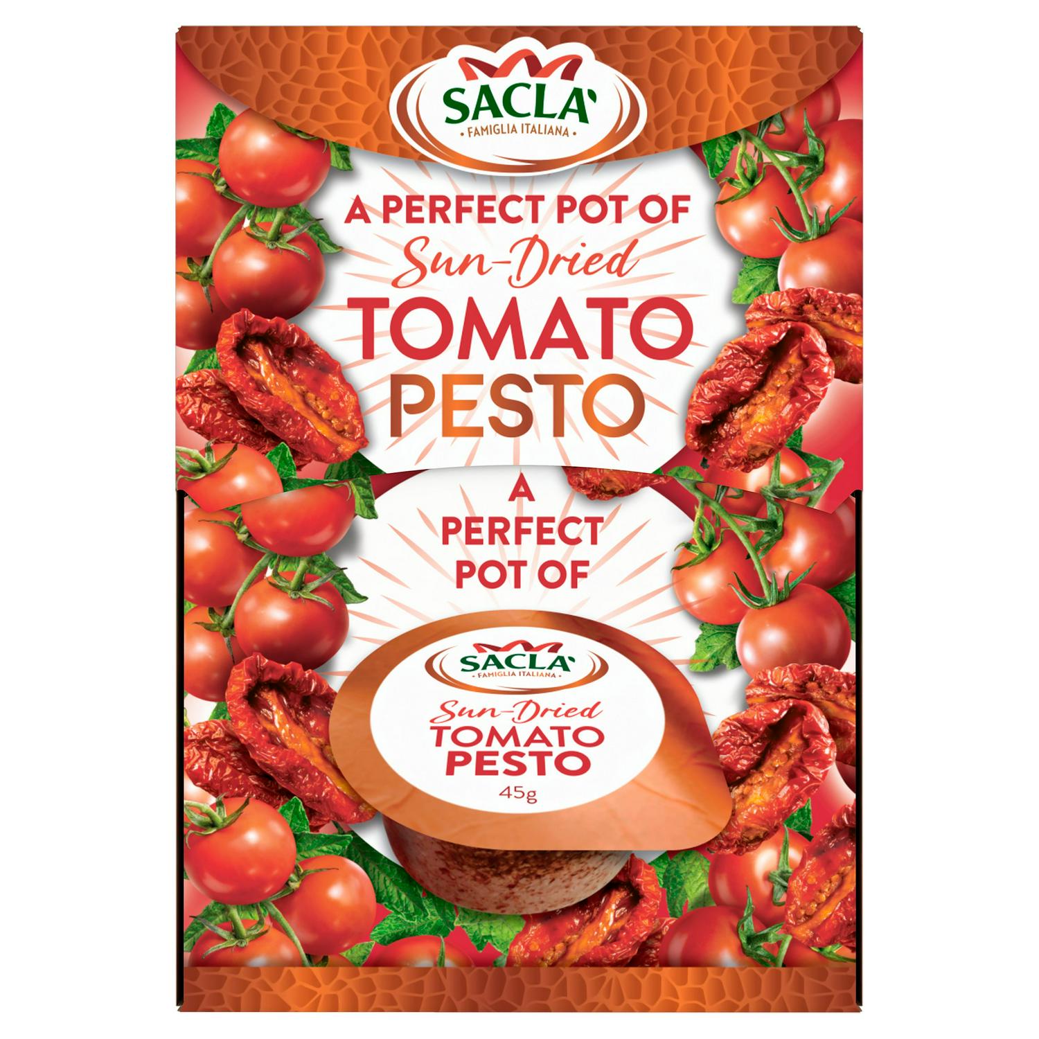 Sacla' Sun Dried Tomato Pesto 45g (British brand)