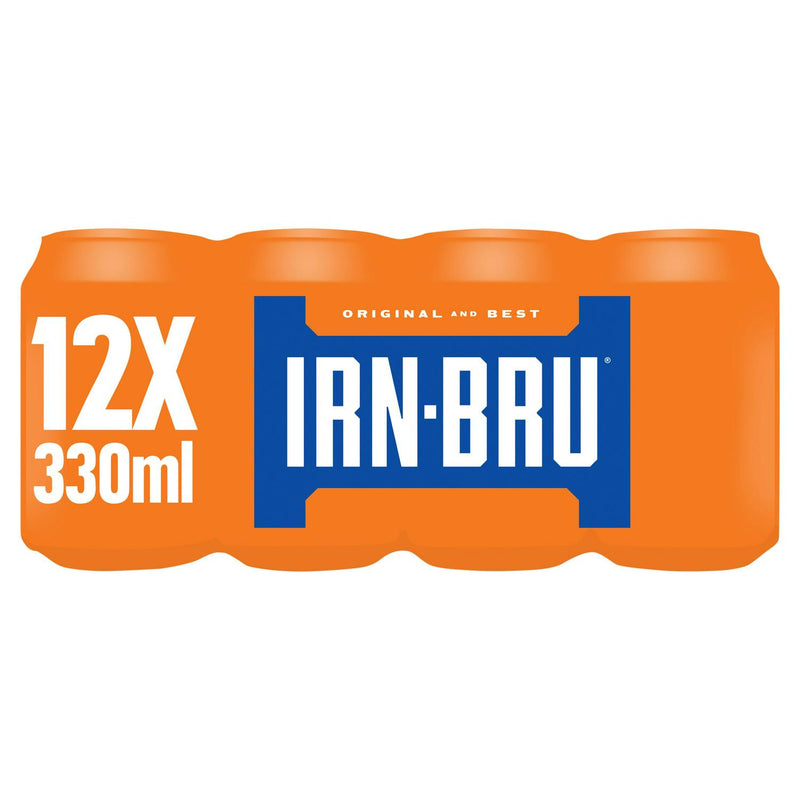 Irn-Bru soft drink cans 12 x 330ml, UK version