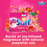 Surf 3 In 1 Laundry Washing Detergent Capsules Tropical Lily 26 Washes