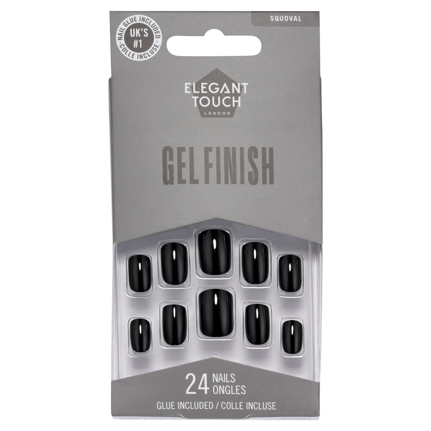 Elegant Touch Midnight Black Nails