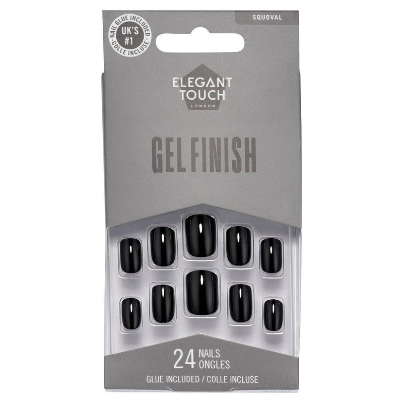 Elegant Touch Midnight Black Nails
