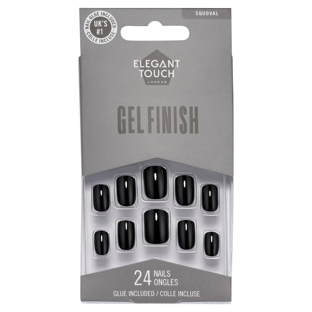 Elegant Touch Midnight Black Nails