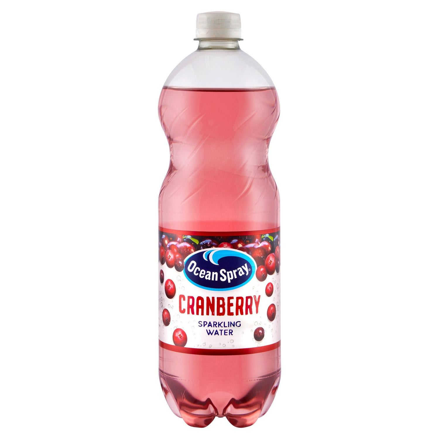 Ocean Spray Cranberry Sparkling Water 1L, imported from the UK