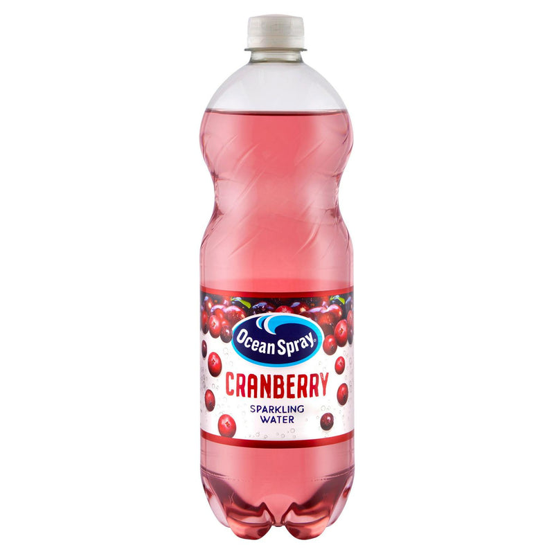 Ocean Spray Cranberry Sparkling Water 1L, imported from the UK