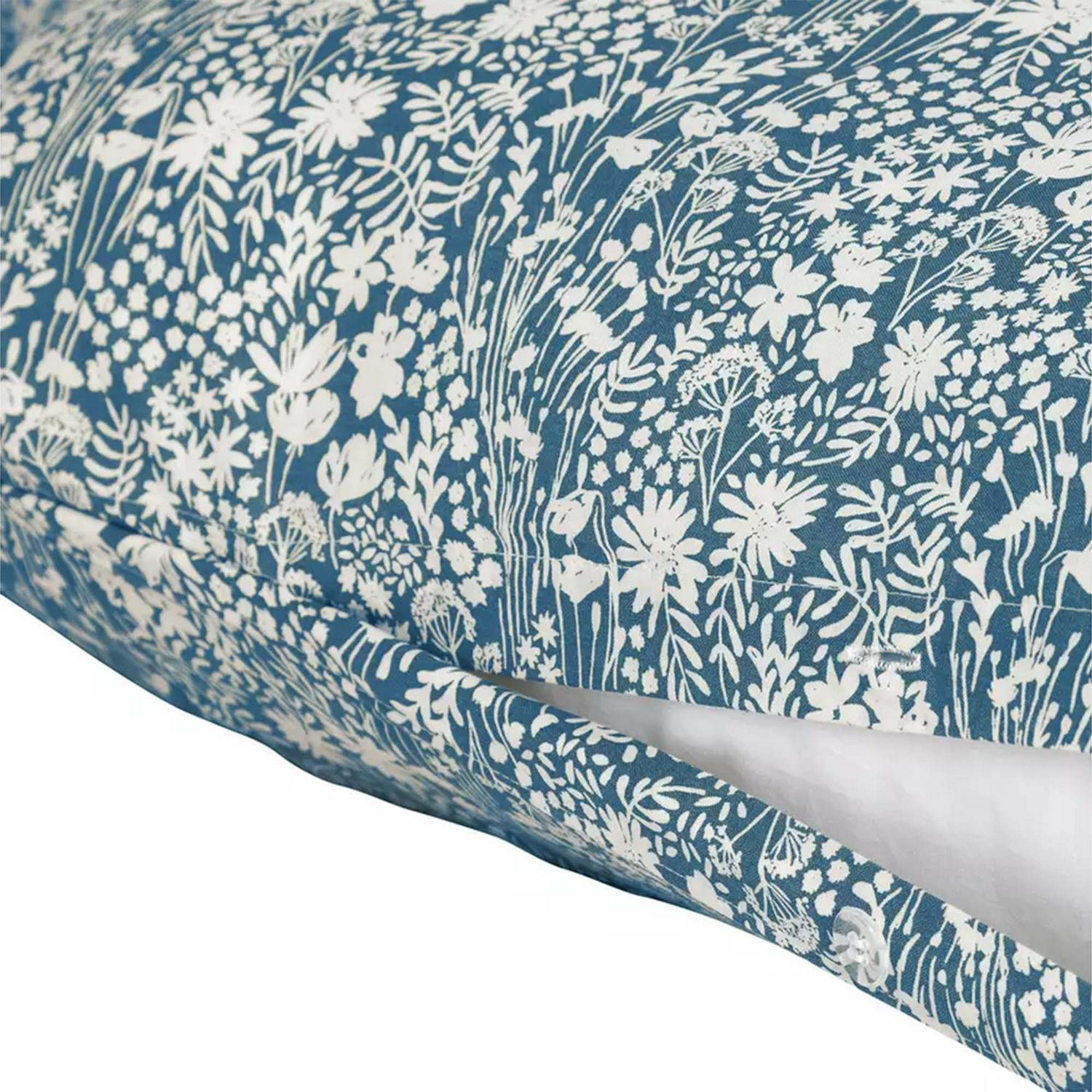 Sainsbury's Home Cotton Ditsy Floral Blue Single Duvet Cover (British brand)