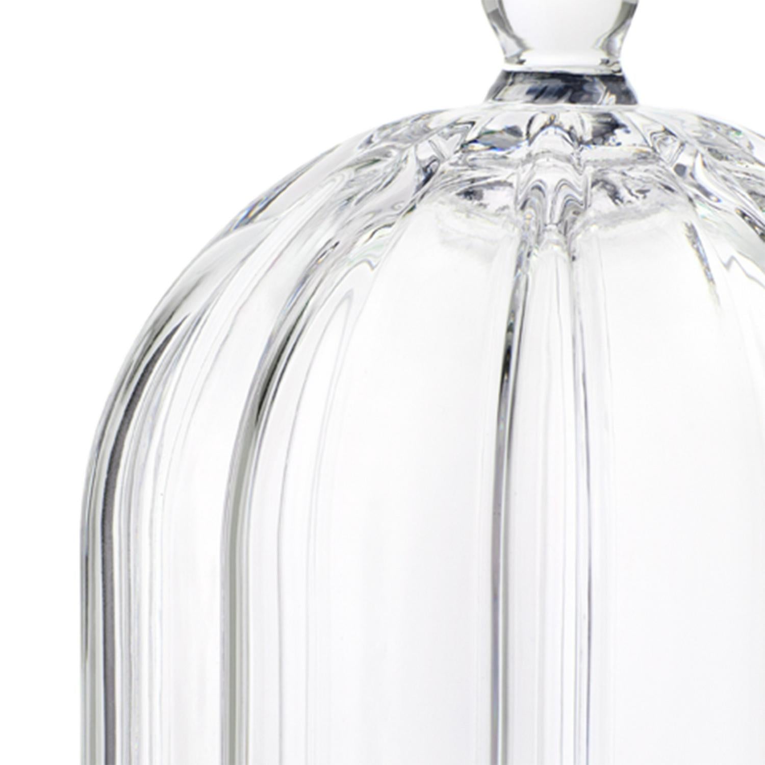 Habitat Luxe Ribbed Glass Cloche Dome 28cm, UK version