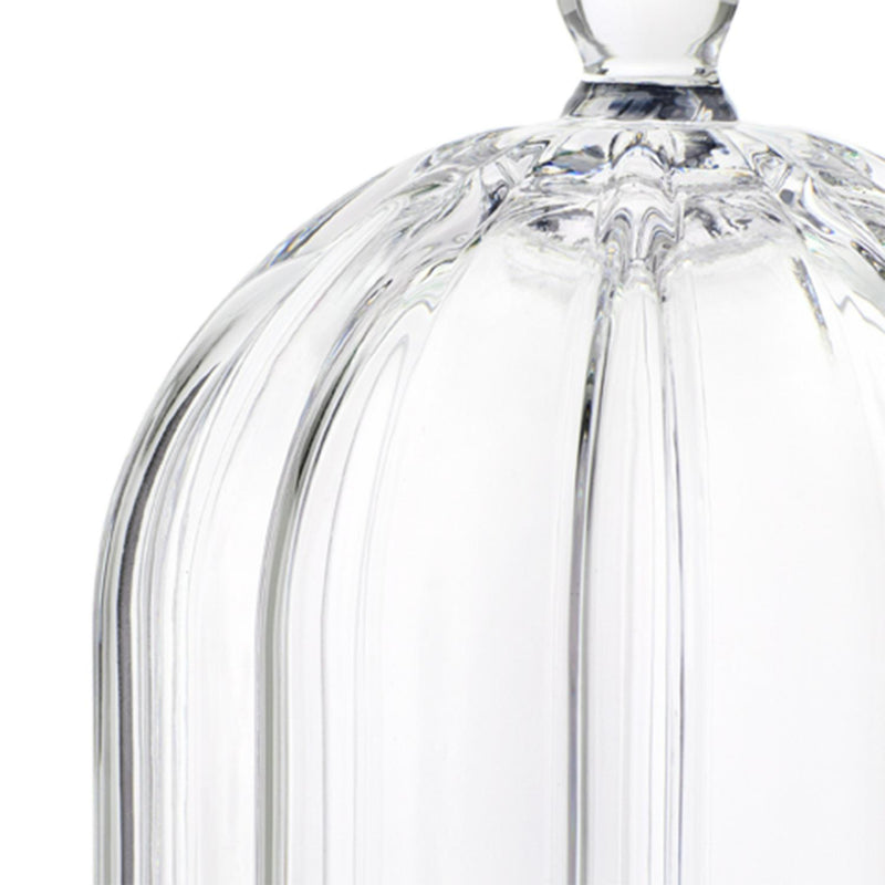Habitat Luxe Ribbed Glass Cloche Dome 28cm, UK version