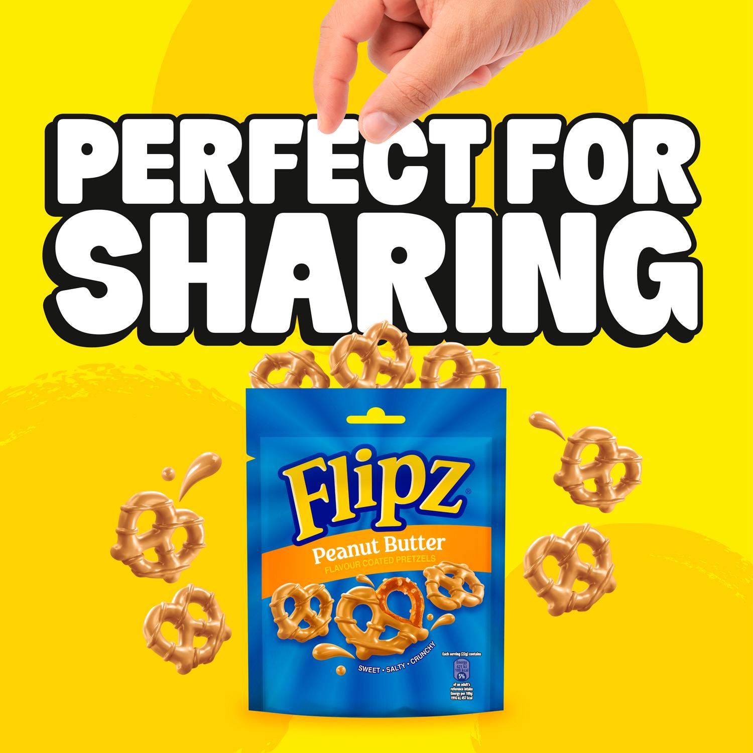 Flipz Peanut Butter Coated Pretzels 90g - British product
