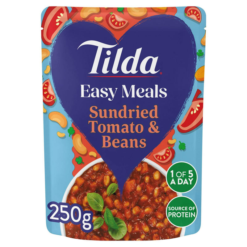 Tilda Sundried Tomato & Beans Microwave Meal 250g (British brand)