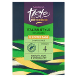 Italian Style Medium Roast Coffee Bags x10, 100% Arabica, 75g