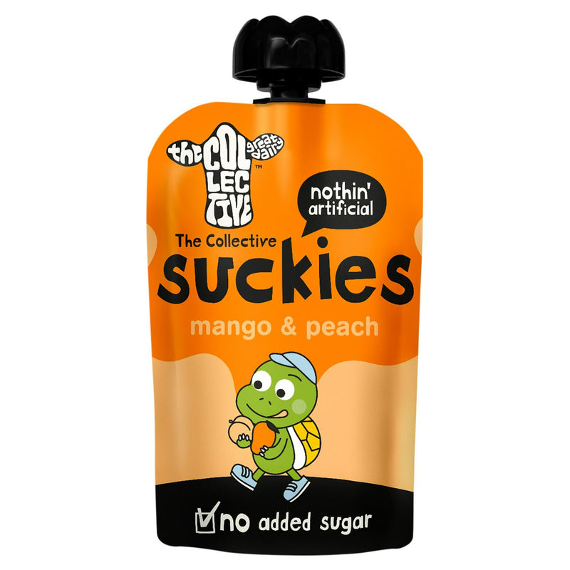 The Collective No Added Sugar Suckies Mango & Peach Kids Yoghurt Pouch 90g