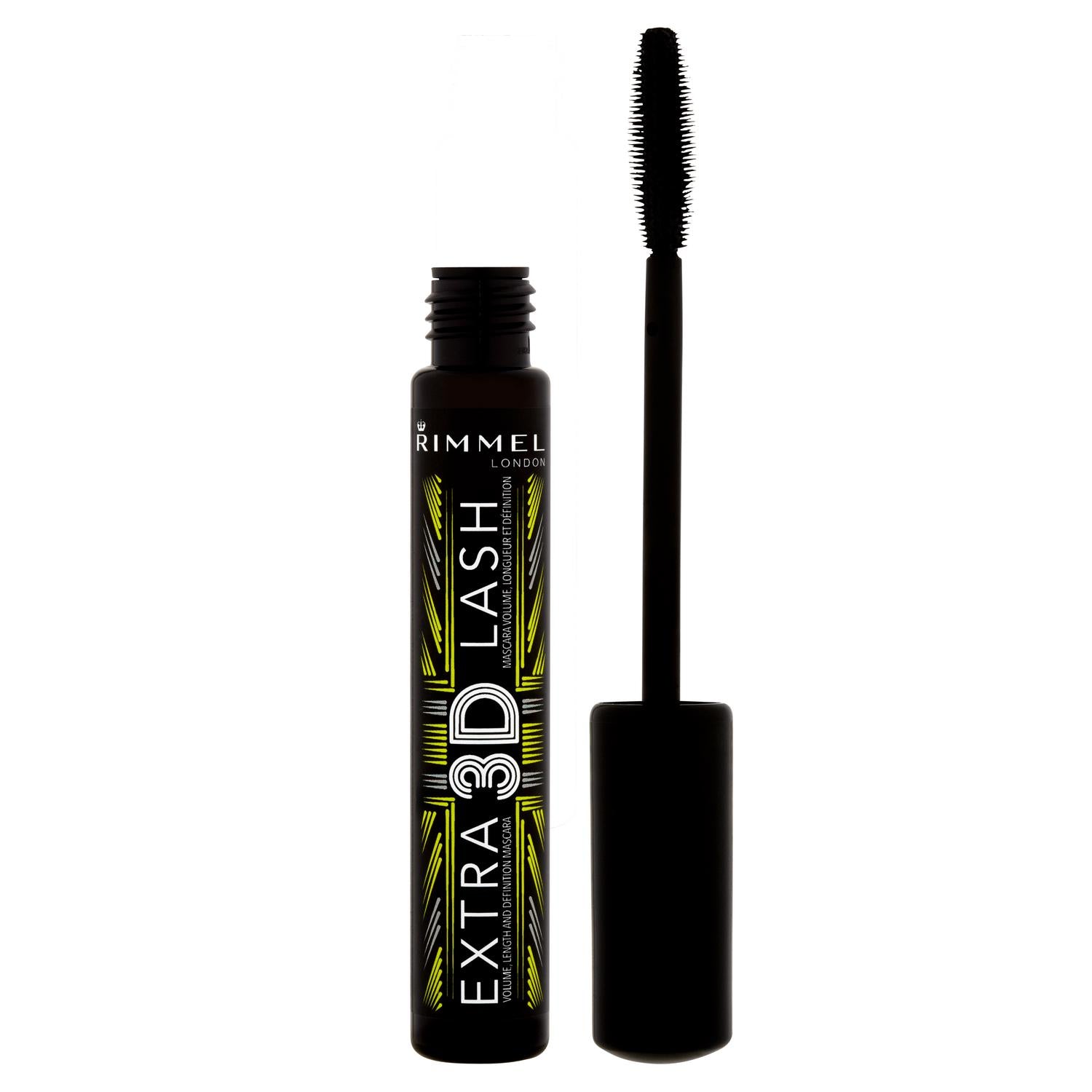 Rimmel London Extra 3D Lash Mascara Extreme Black 8ml, imported from the UK