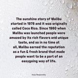 Malibu rum coconut flavour 70cl, imported from the UK