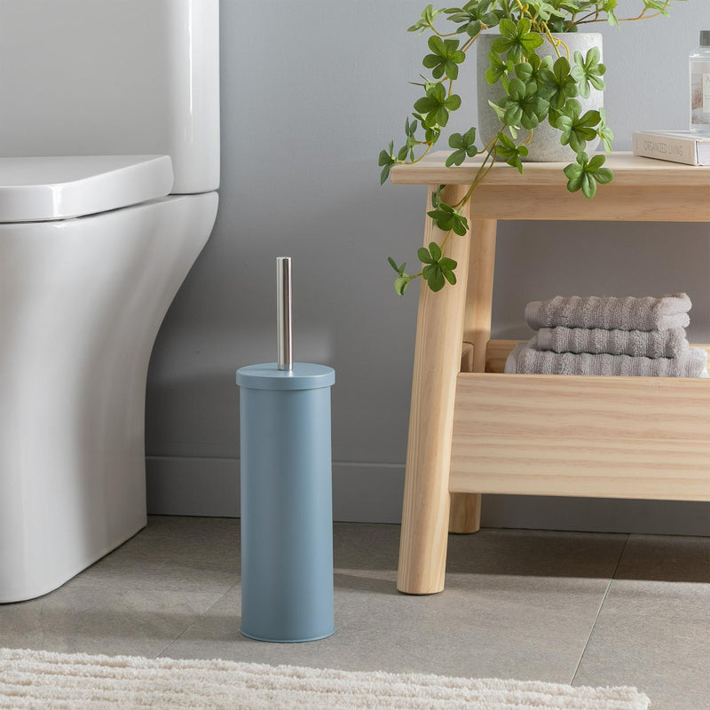 Sainsbury's Home toilet brush blue chrome handle 38cm (British brand)
