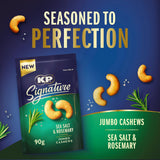 KP Signature Sea Salt and Rosemary Cashews 90g, UK version