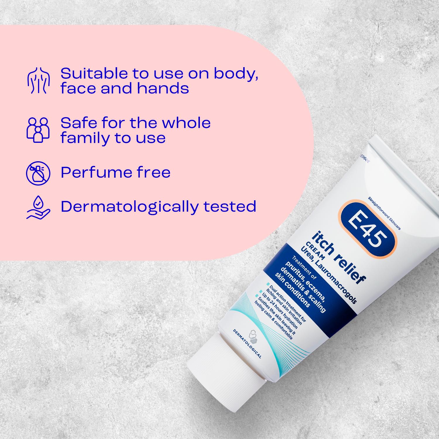 E45 Itch Relief Body Cream 100g, UK version