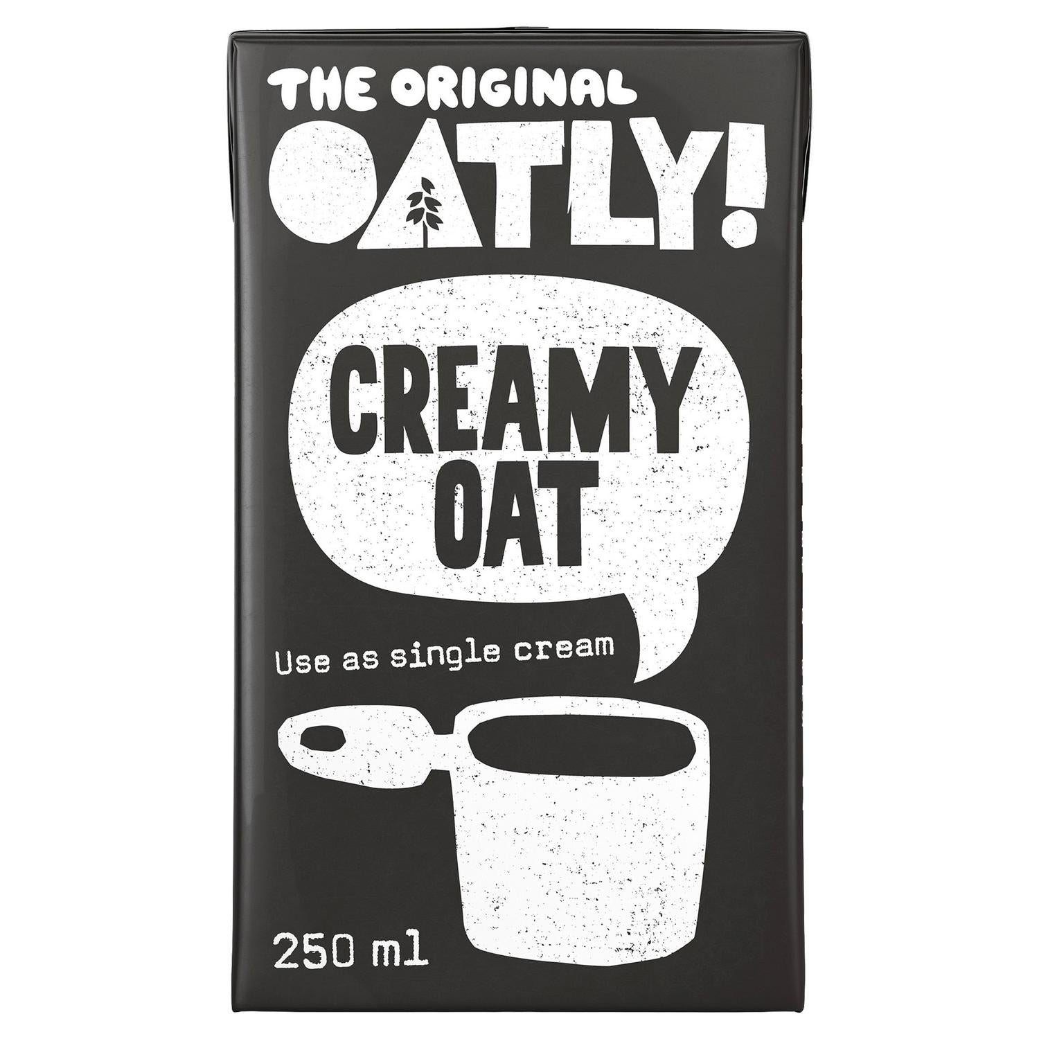 Oatly Creamy Oat Single Cream 250ml, imported from the UK