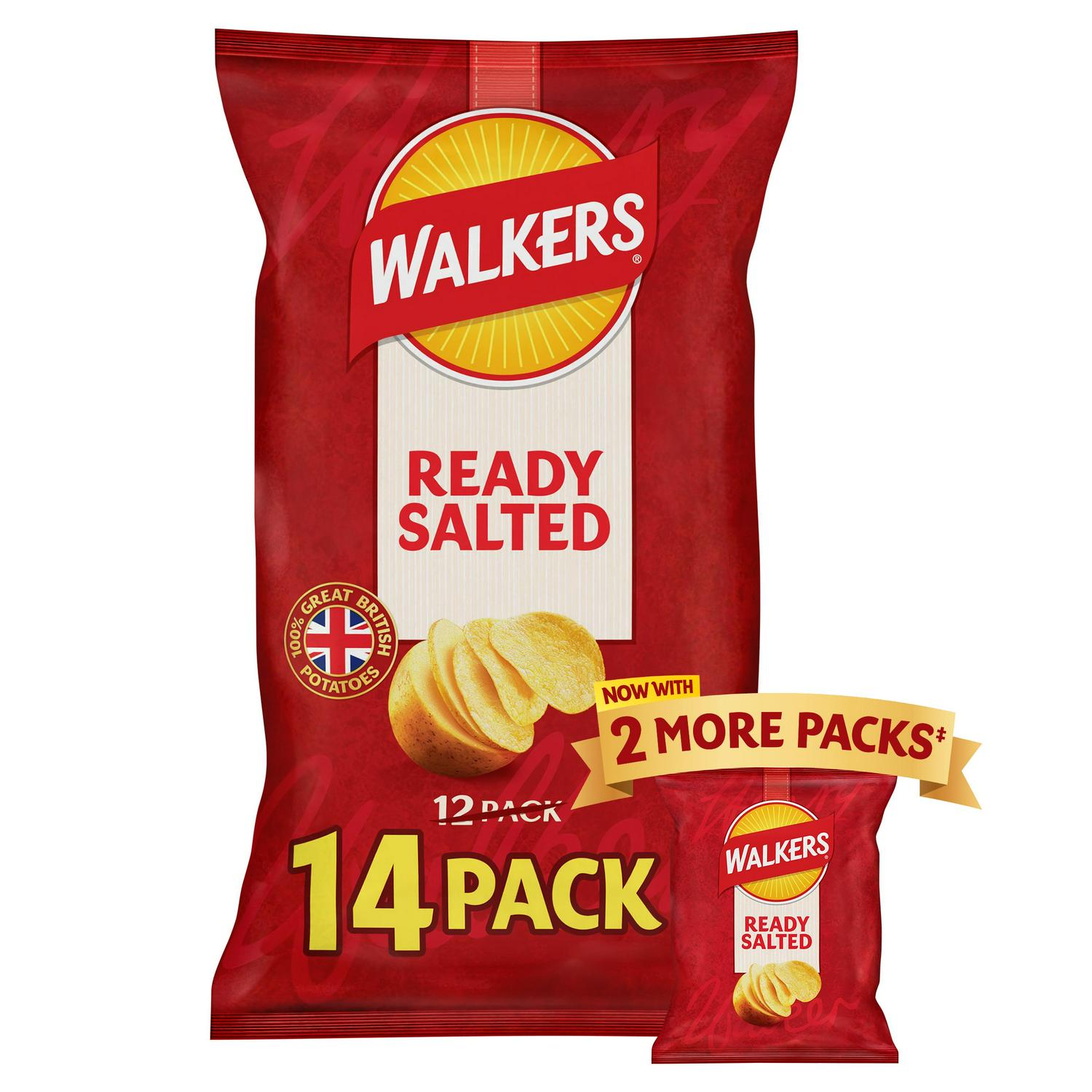 Walkers Ready Salted Crisps 12x25g (British brand)
