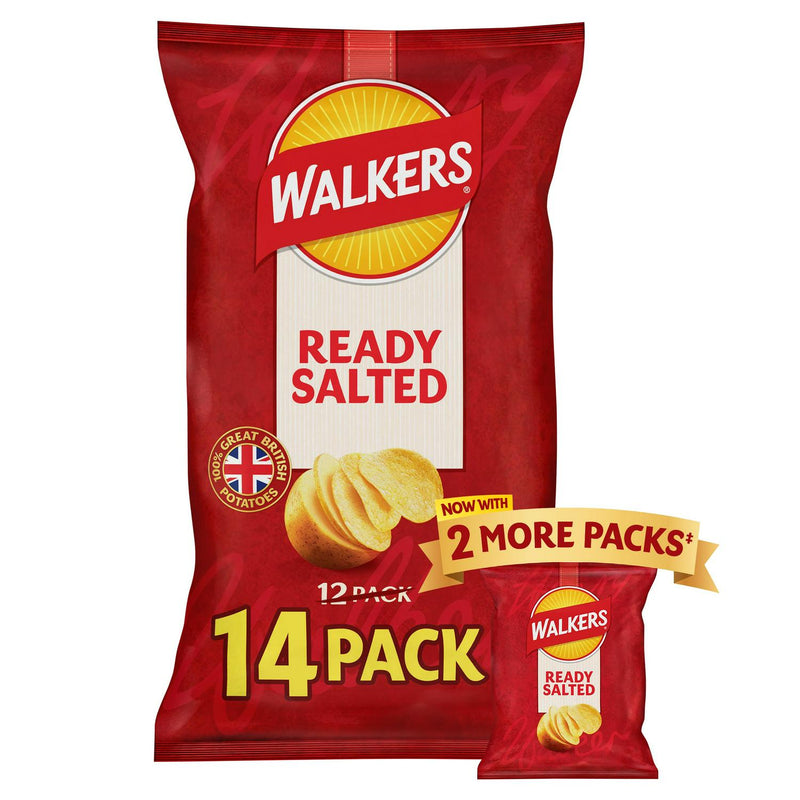 Walkers Ready Salted Crisps 12x25g (British brand)
