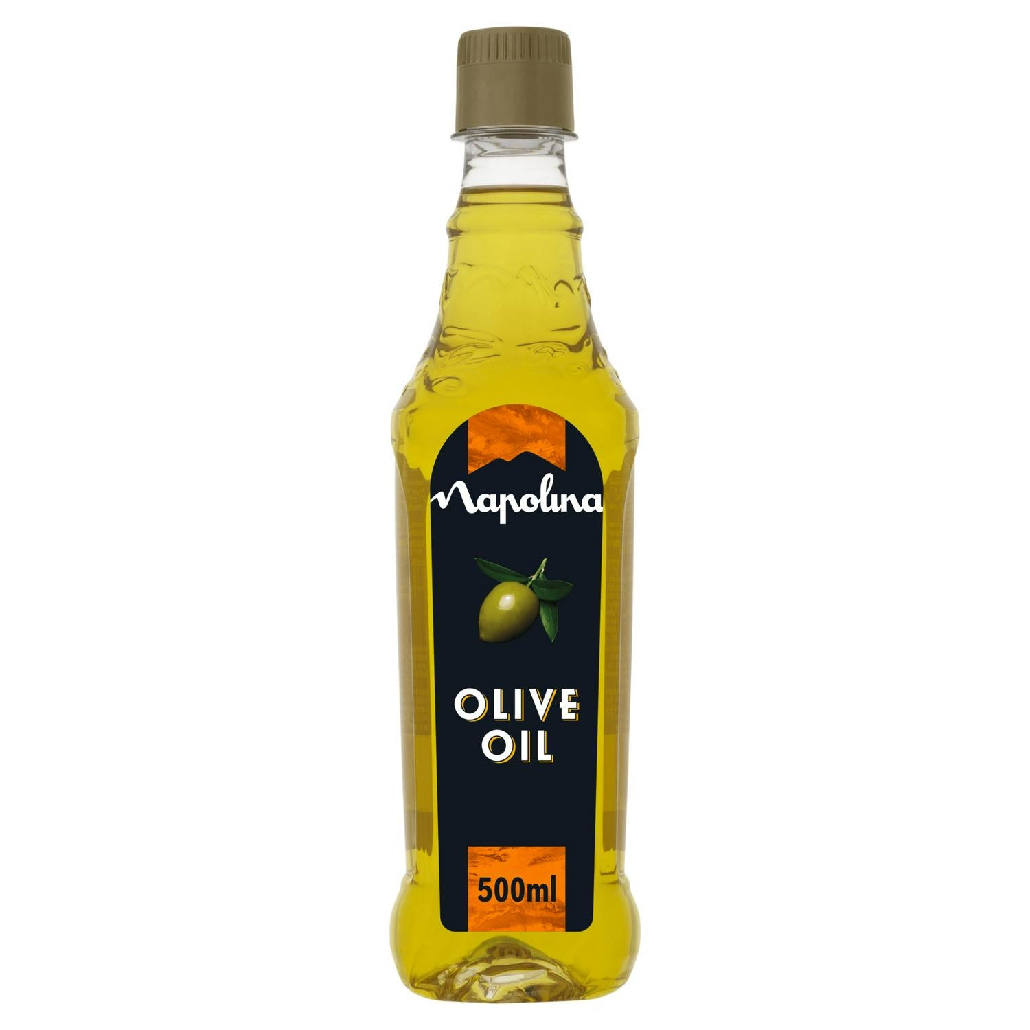 Napolina olive oil 500ml bottle, imported from the UK