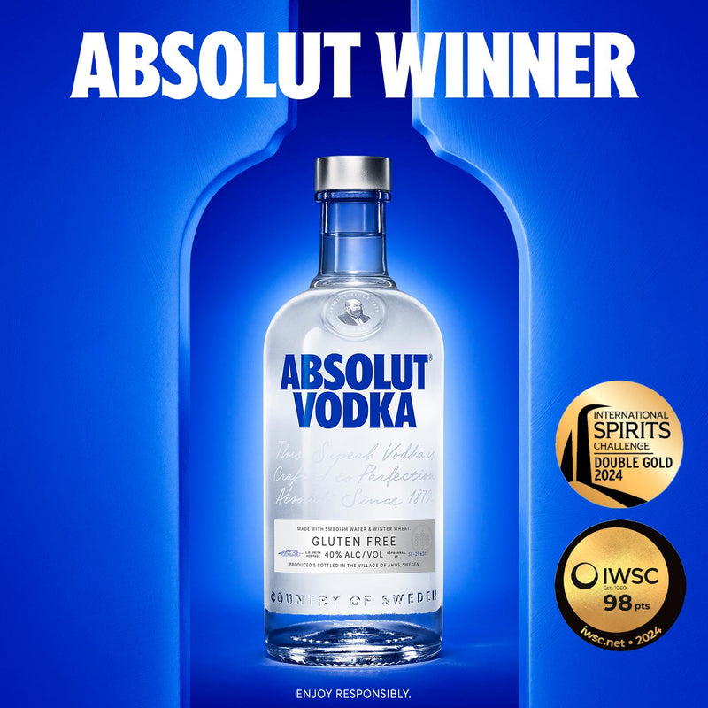 Absolut Vodka 700ml bottle - British product