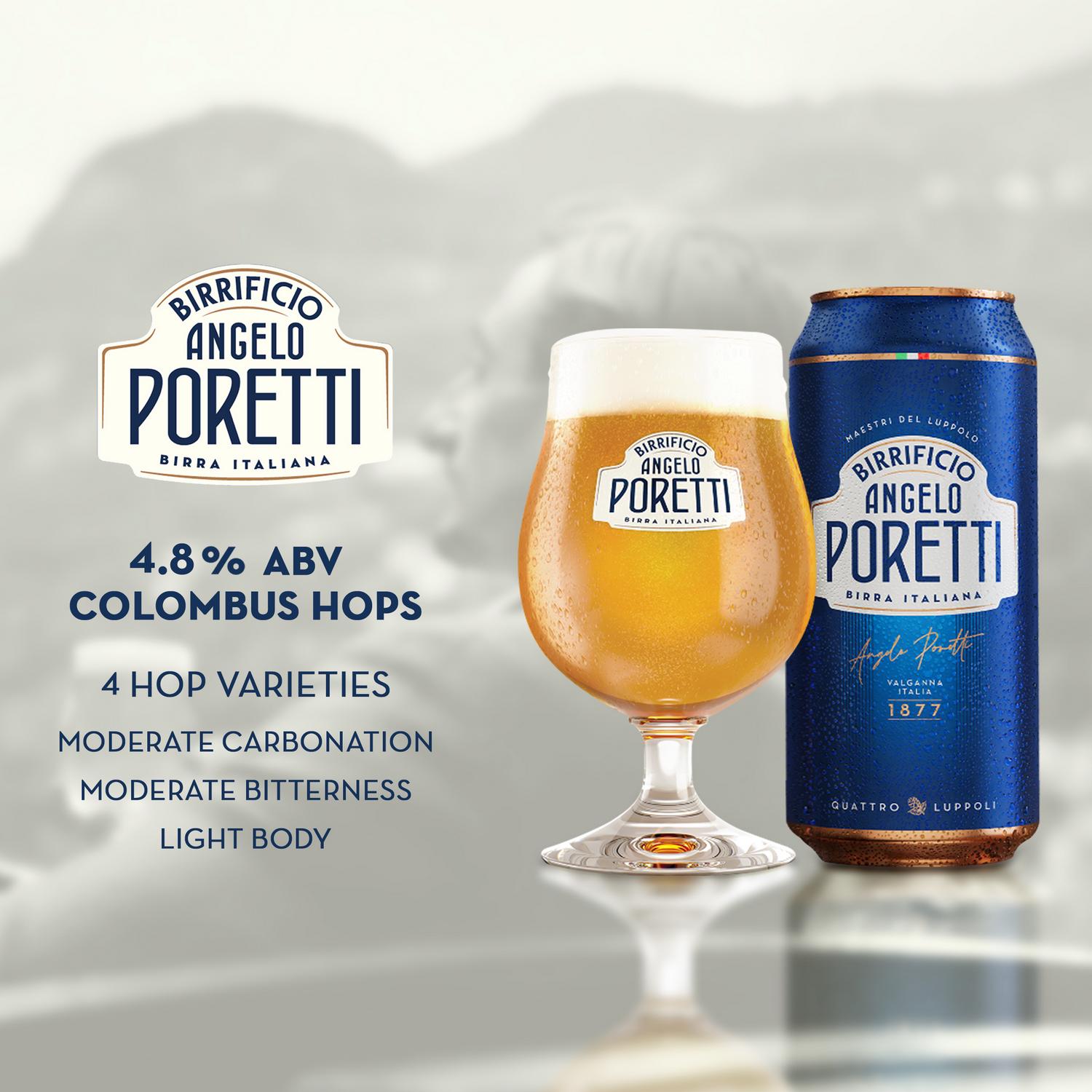 Birrificio Angelo Poretti Premium Lager Beer 10 x 440ml - British product