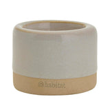 Habitat ceramic tealight holder grey glaze 5x6.5x6.5cm, UK version