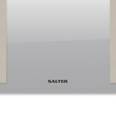 Salter Kompakte Körperanalysewaage aus Glas, Silber