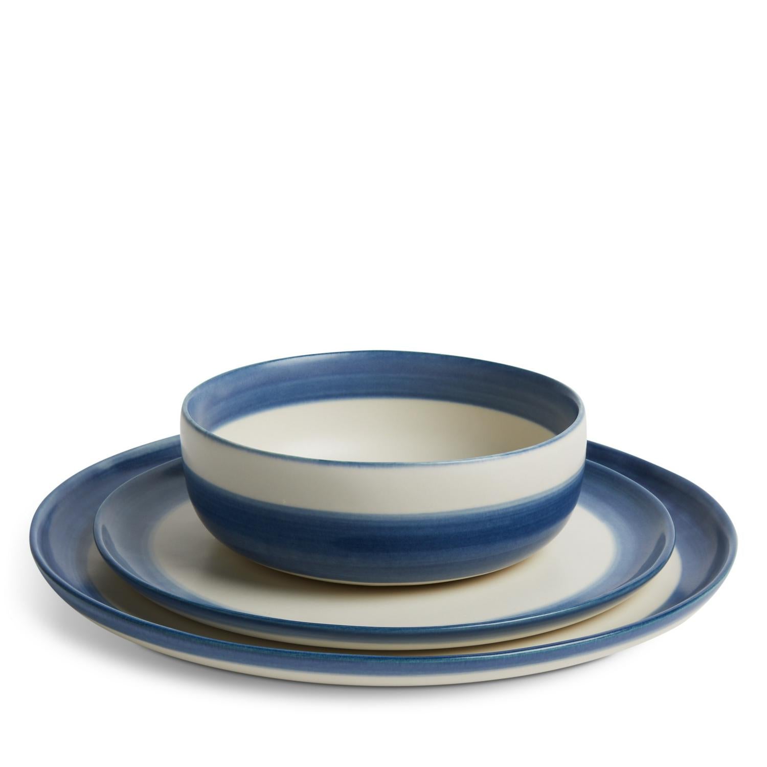 Habitat Artisan Stripe Cereal Bowl Blue 15cm diameter, UK version