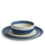 Habitat Artisan Stripe Stoneware Cereal Bowl - Blue