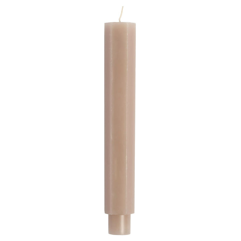 Habitat natural dinner candle hexagon unscented 20cm, imported from the UK